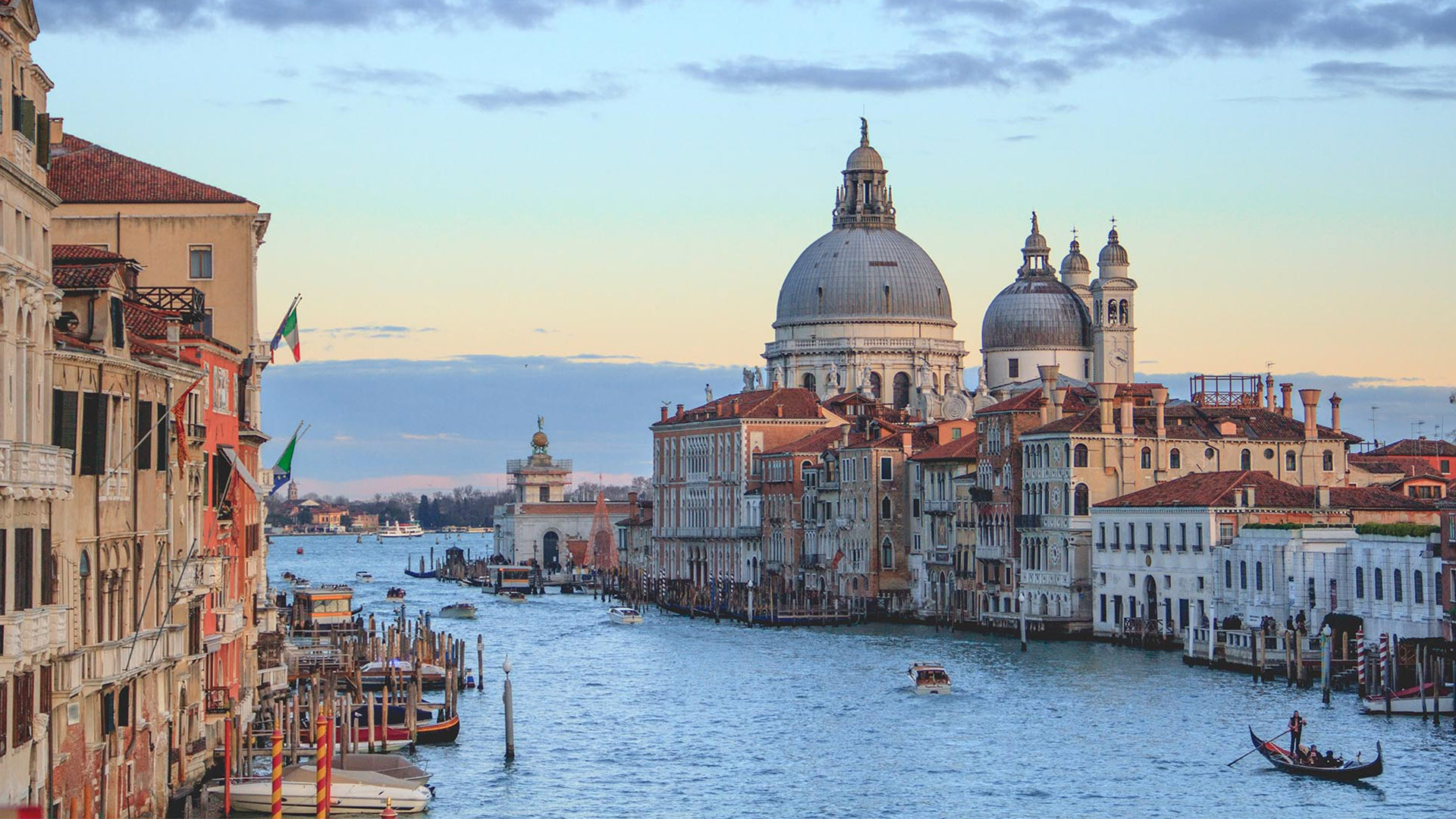 Image of a grand canal in Venice