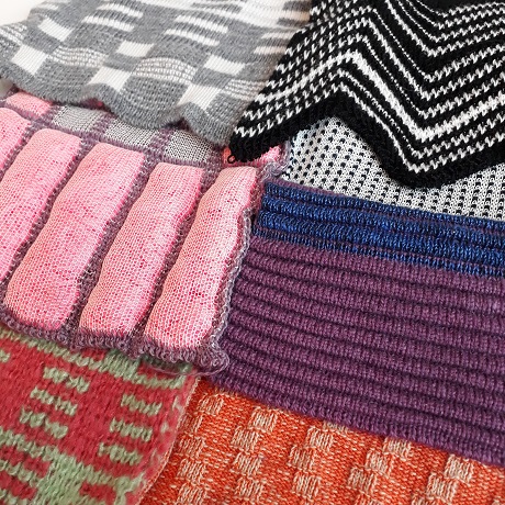 Knit samples by Martha Glazzard