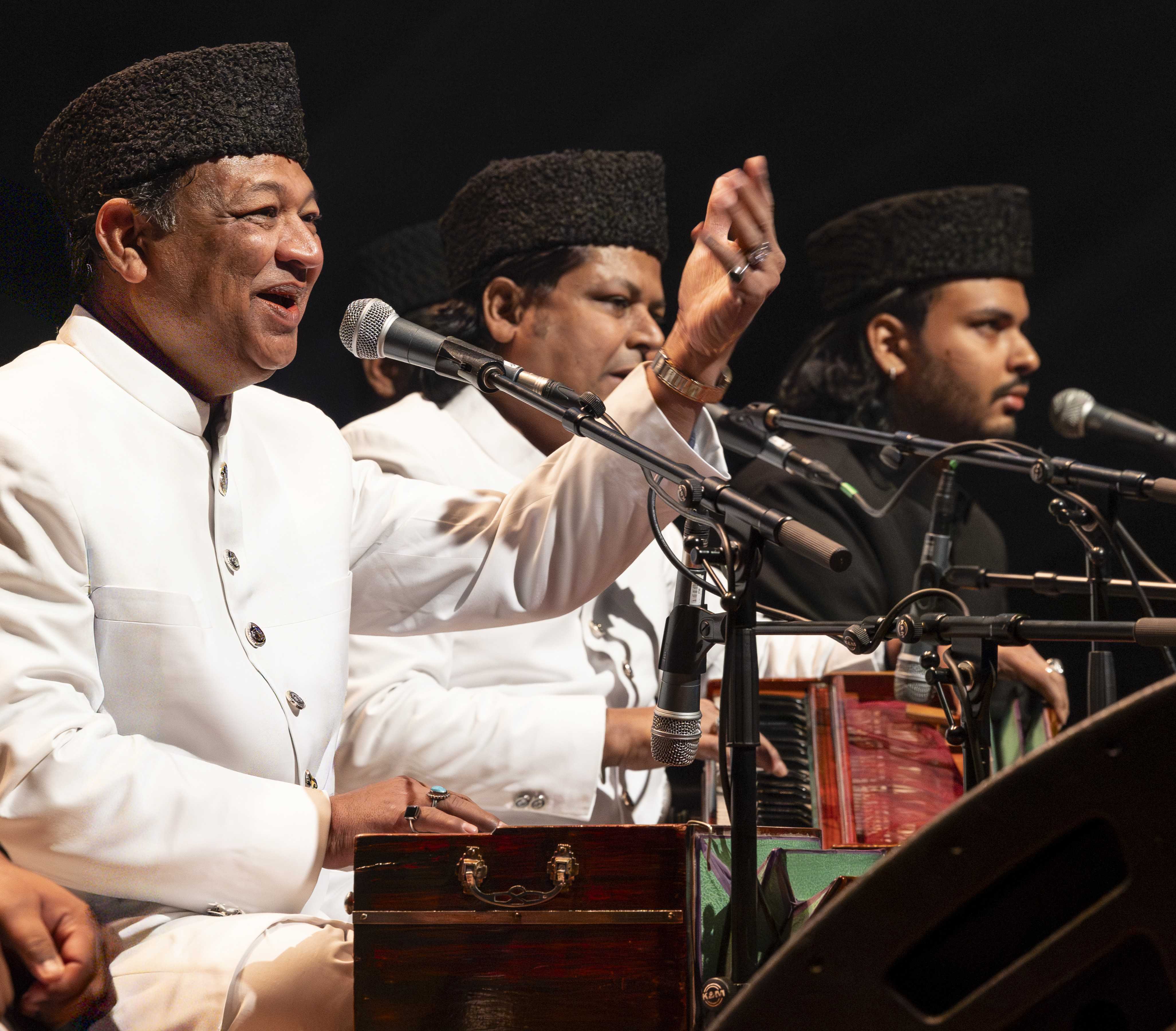Three qawwali singers