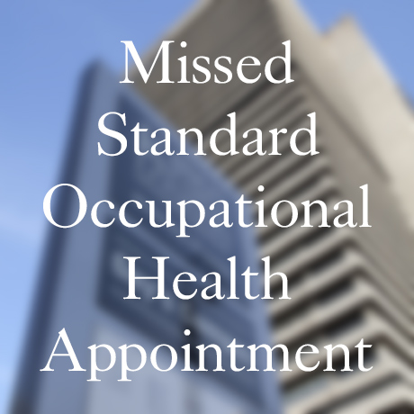 Charge for Standard Missed Occupational Health Appointments