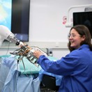 A picture of someone using surgical tools