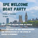 SPE Welcome Boat Party poster