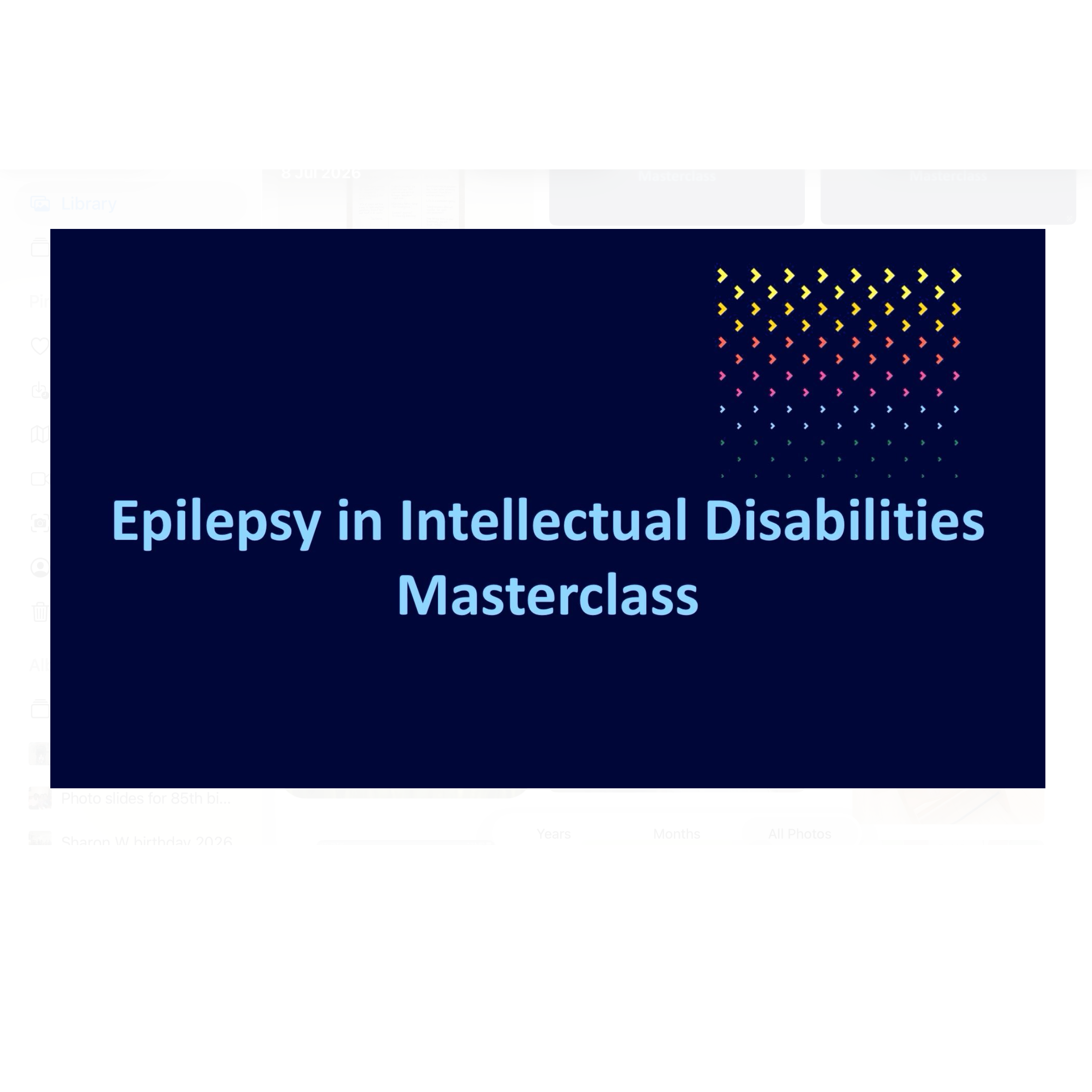 Epilepsy in Intellectual disabilities masterclass logo