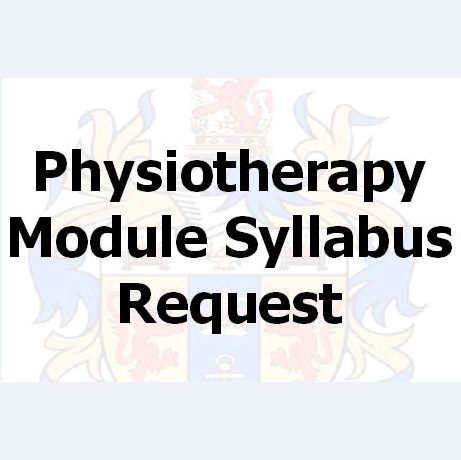 Physiotherapy Module Syllabus Request - Non UK or Ireland