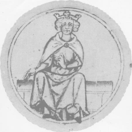 Roundel of Edward I, MS Bodley Rolls 3 – by courtesy of the Bodleian Library