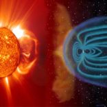 Artistic impression of solar eruption and the effects of the Sun on Earth’s magnetosphere