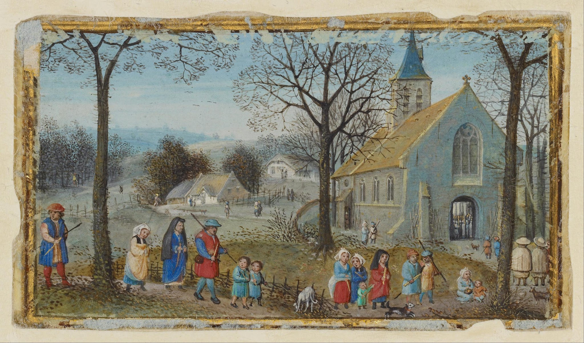 Villagers on Their Way to Church, c. 1550