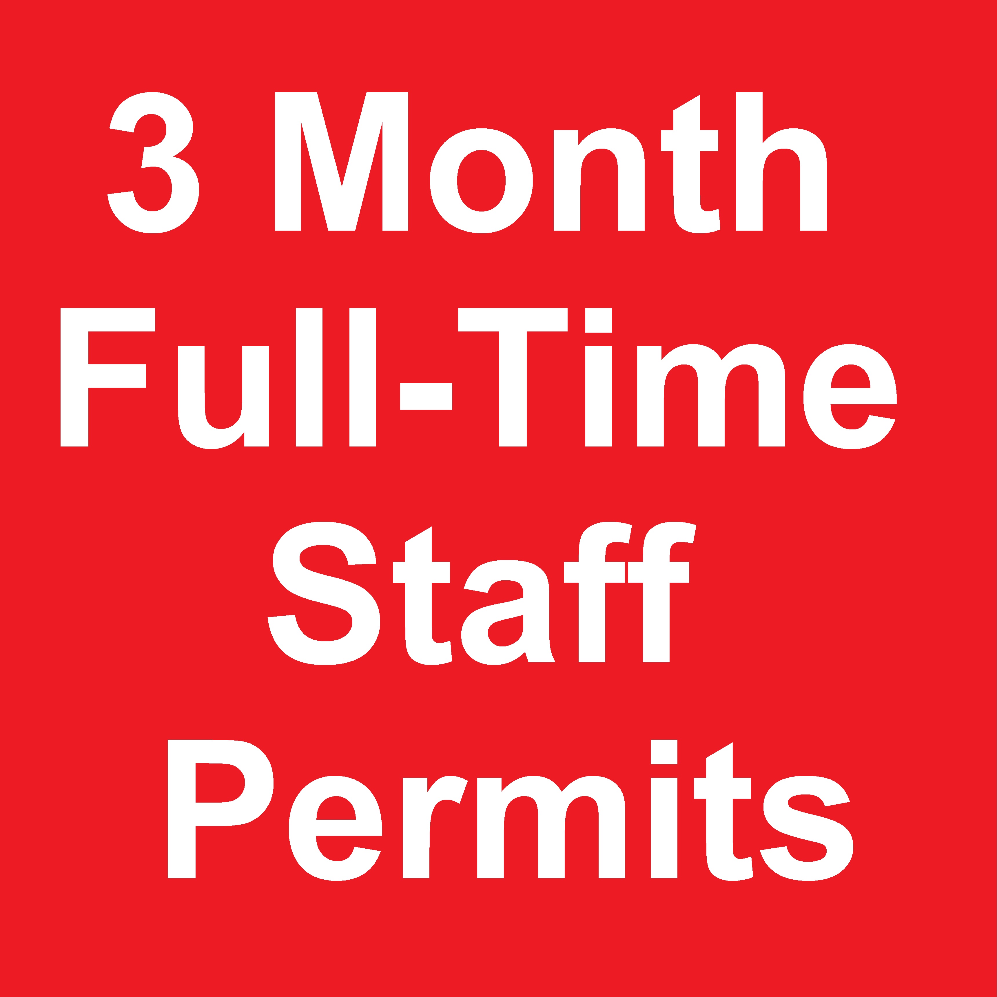 Car Parking Permit - Staff 3 months